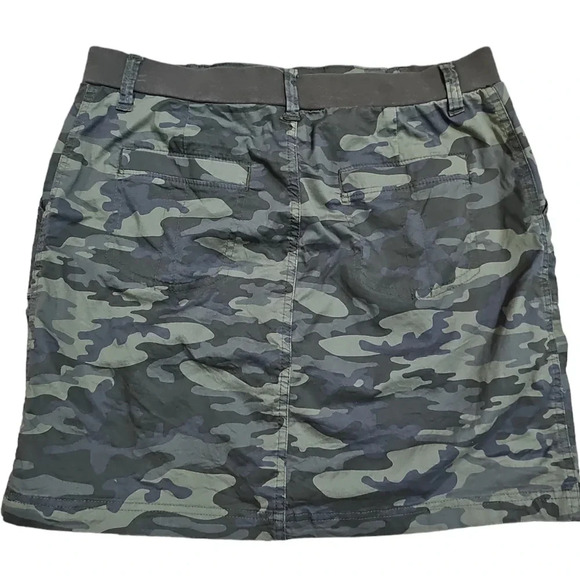 Lee Riders Womens 10 Mini Skirt Green Camo Cotton Y2K Grunge Streetwear - Picture 3 of 5
